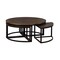 Alaterre Furniture Arcadia Acacia Wood 42" Round Coffee Table with Nesting Tables, Antiqued Mocha ANAR1275 - alternate 1